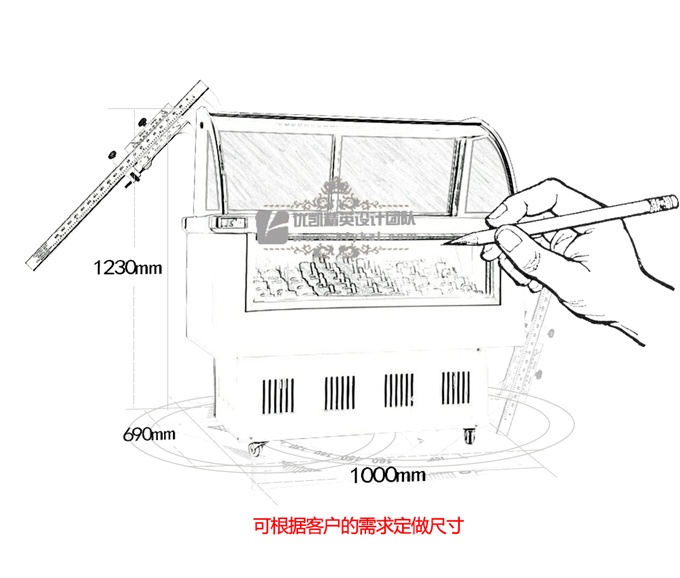 17YK視窗型冰淇淋展示柜