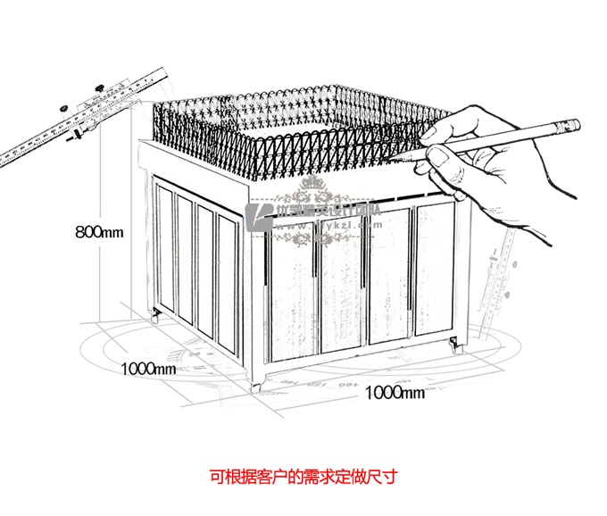 鋼木結(jié)合果蔬臺(tái)XC-I-1