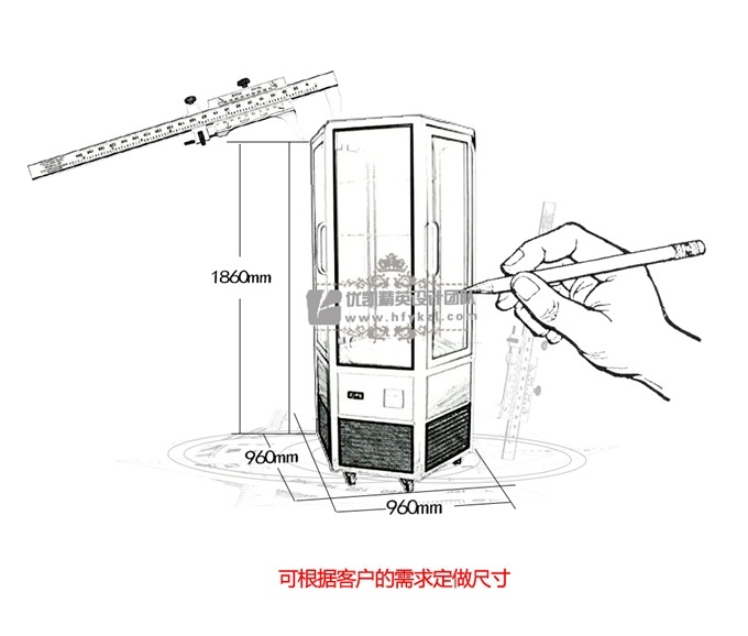 六面冷藏旋轉(zhuǎn)柜（精品）