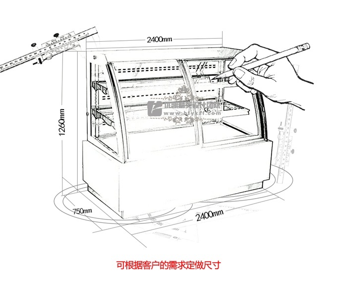優(yōu)凱-VIP-HY1弧形前移門蛋糕柜