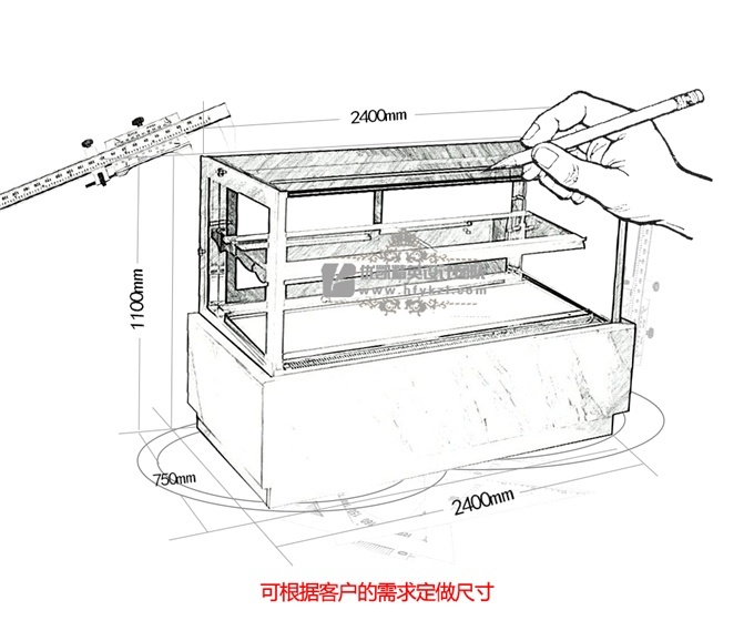 優(yōu)凱-VIP-ZA3豪華直角蛋糕展示柜