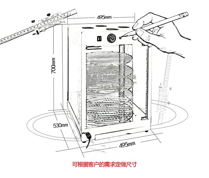 比薩旋轉(zhuǎn)保溫柜