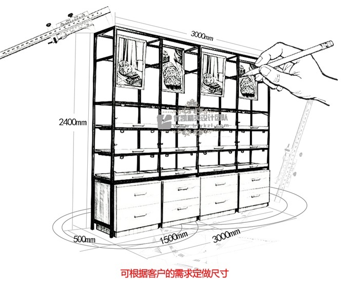 16TE-MB豪華鐵藝面包柜