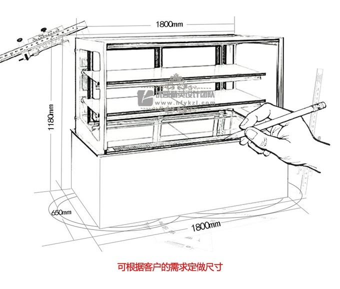 DG-B型直角蛋糕柜