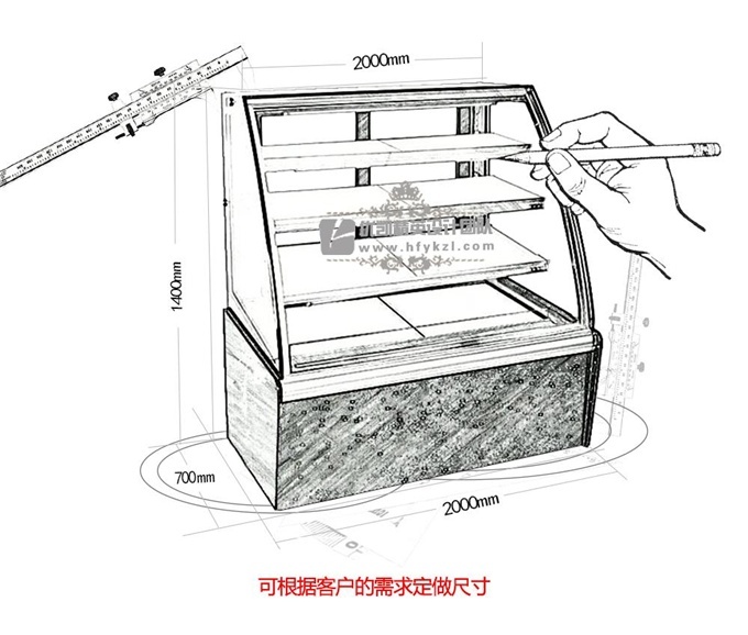 DG-JG加高弧形蛋糕柜
