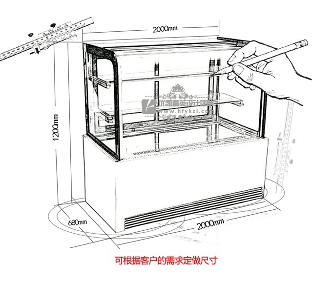 DG-KBA直角弧度蛋糕柜