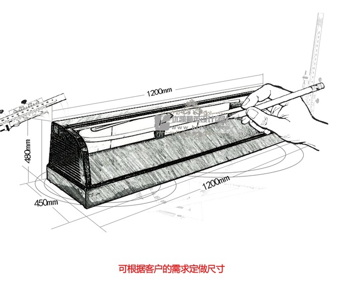 SS-A圓弧型壽司柜